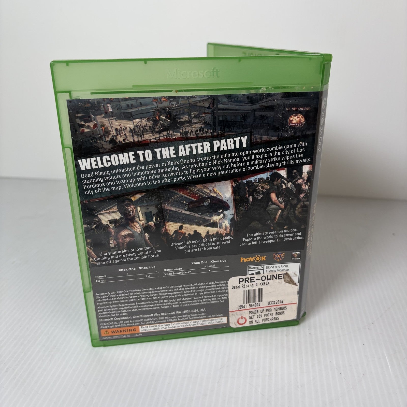 Dead Rising 3 - Xbox One (Microsoft, 2013) M Rated Zombie Action Adventure