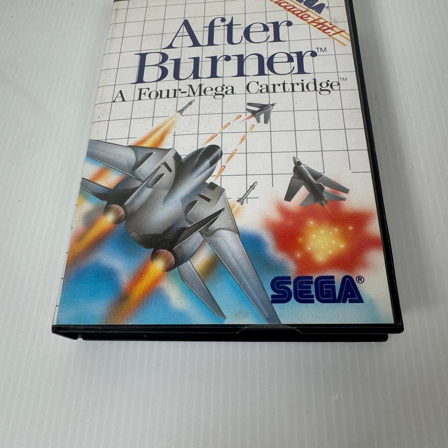 After Burner Sega Master System Video Game Four-Mega Cartridge Complete CIB