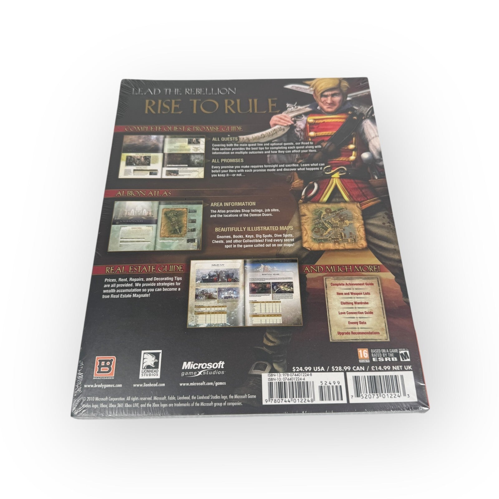 Fable III BradyGames Strategy Guide for Xbox 360 Sealed with Download Codes