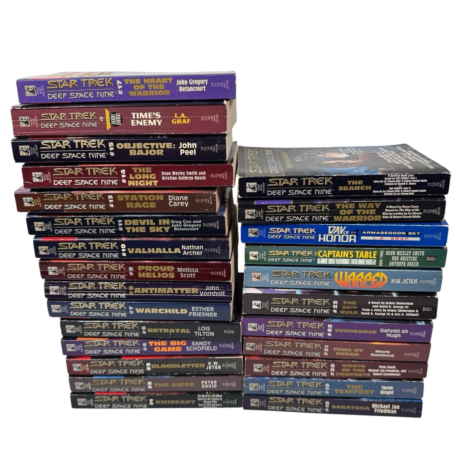 Star Trek Deep Space Nine Lot Of 26 Books #1-4, 6-11, 13-23 & More
