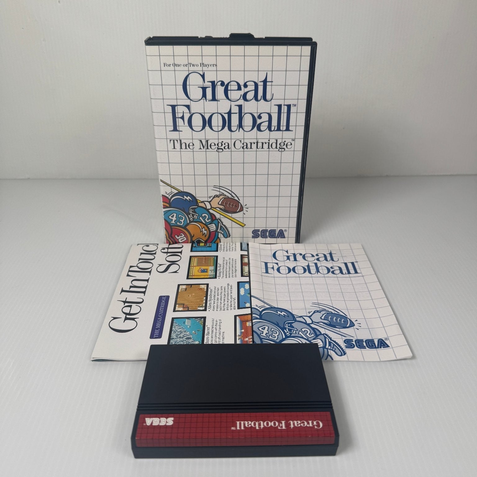 Great Football Sega Master System Video Game Multiplayer Classic Complete CIB