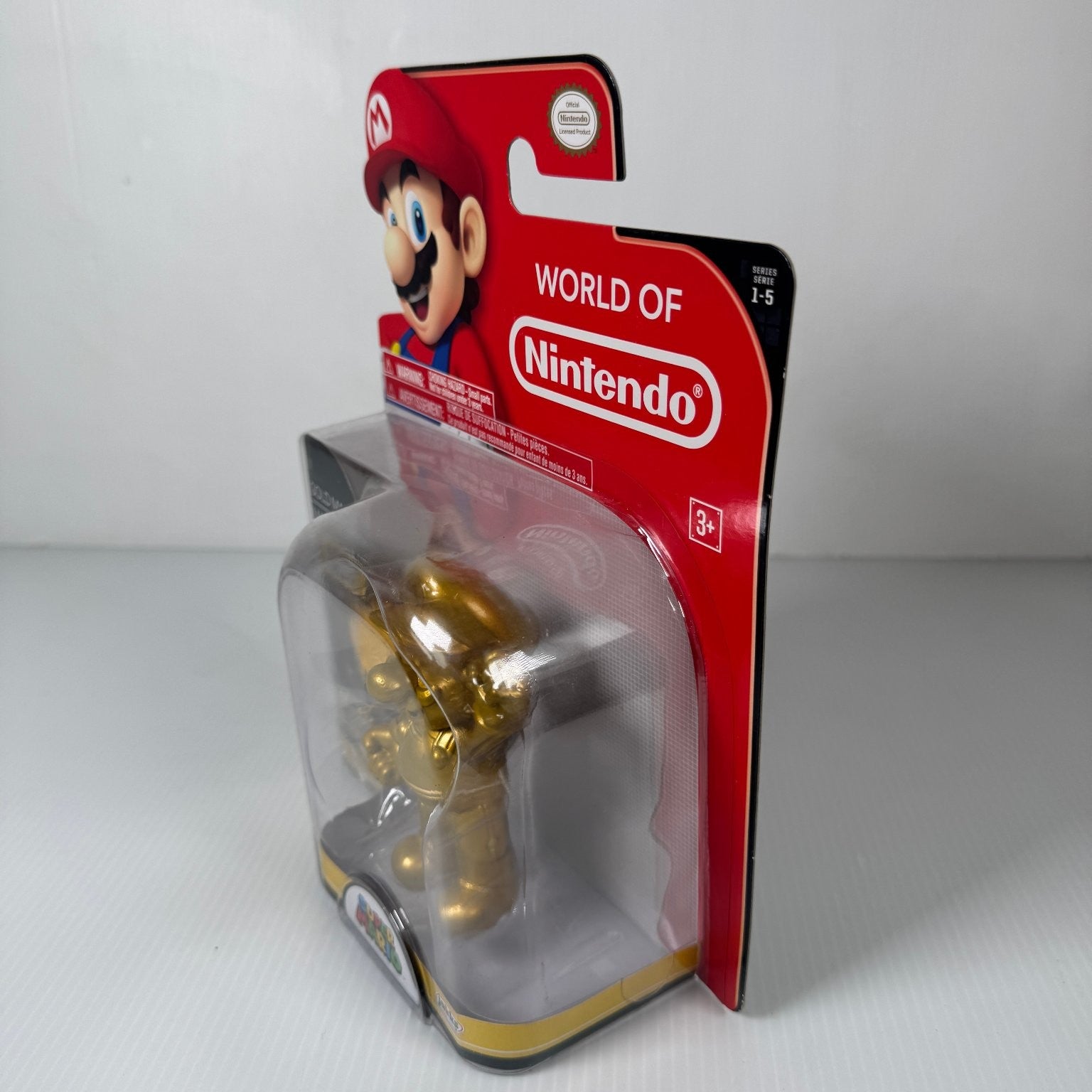 World of Nintendo Gold Mario 4 Inch Figure Super Mario with Coin Series 1-5