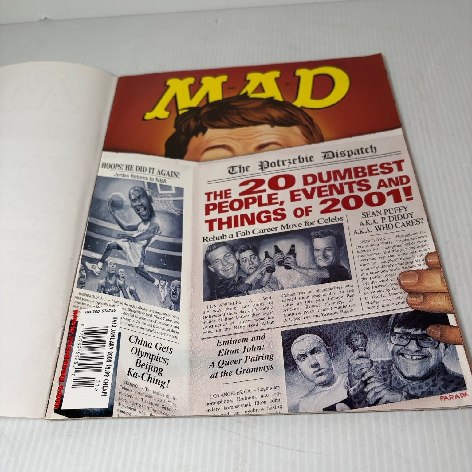 MAD Magazine January 2002 The 20 Dumbest Things of 2001 Humor Satire