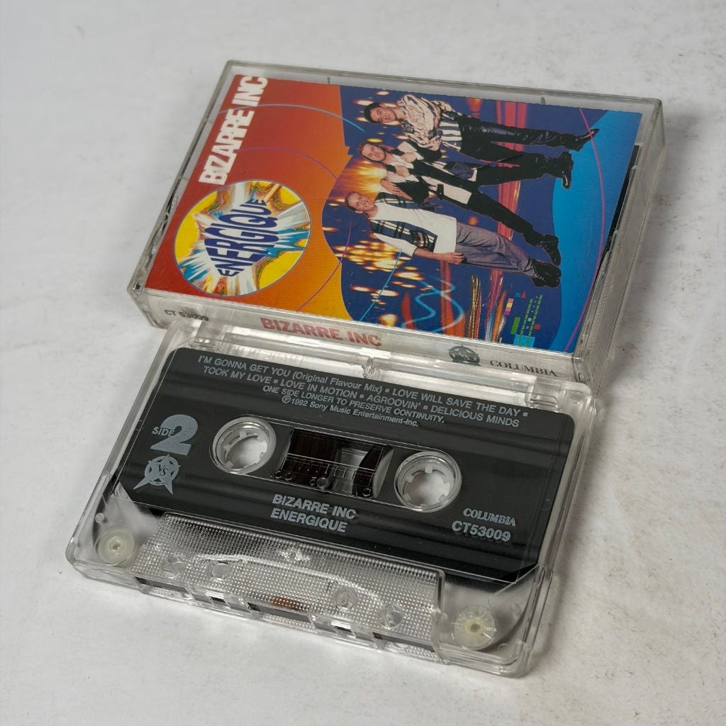 Bizarre Inc Energique Cassette Tape 1992 Columbia CT 53009 Rave Dance