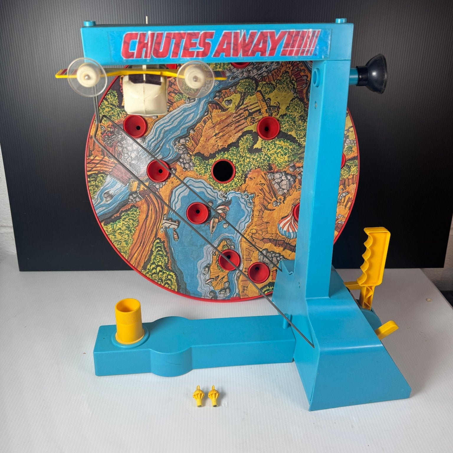 Vintage Chutes Away Gabriel Air-Rescue Target Game Board Game 1977 (2 Chutes)