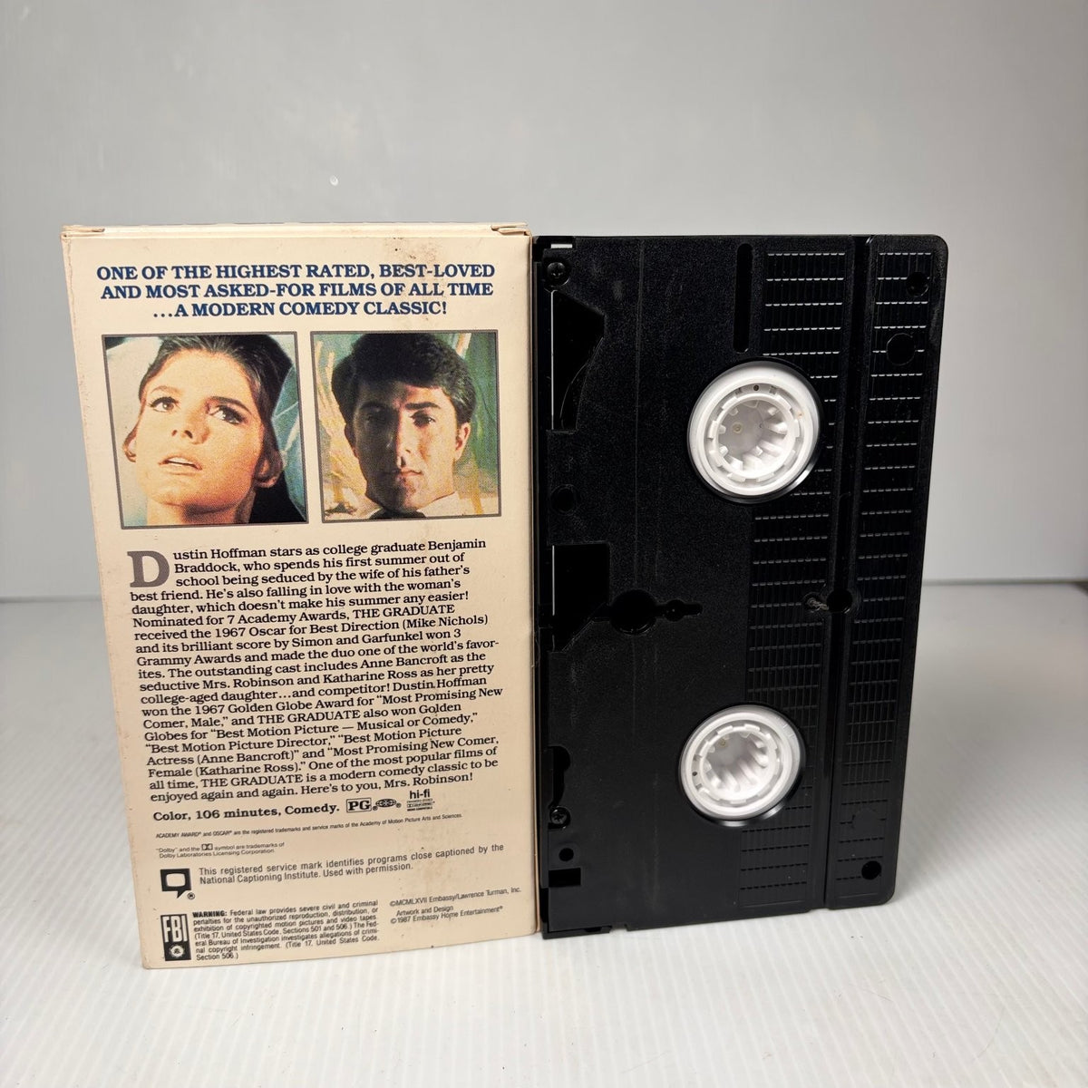 The Graduate VHS 1967 Comedy Mike Nichols Dustin Hoffman Nelson NTSC