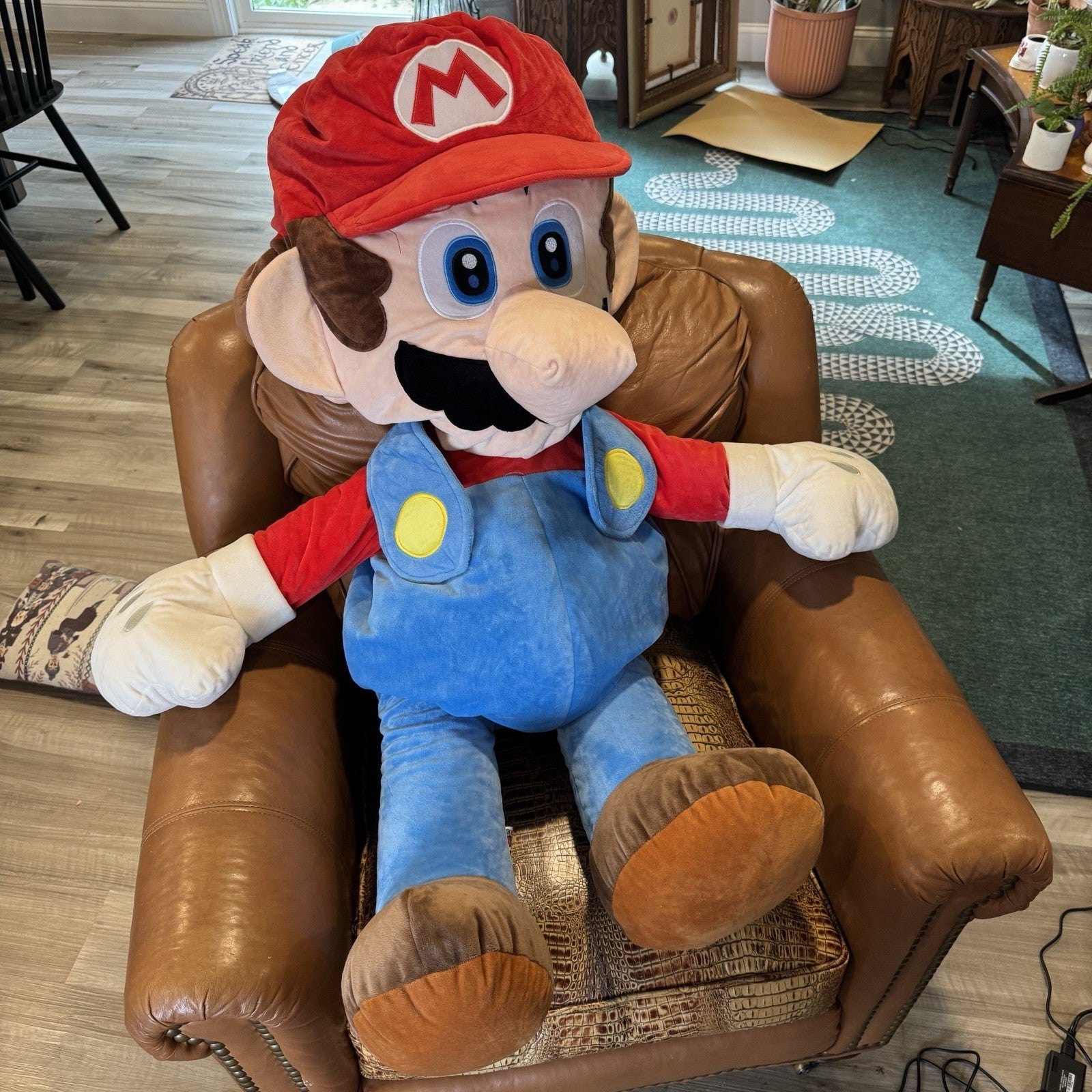 Official Nintendo Super Mario Bros Brothers 48 inch / 4 ft JUMBO Plush Mario
