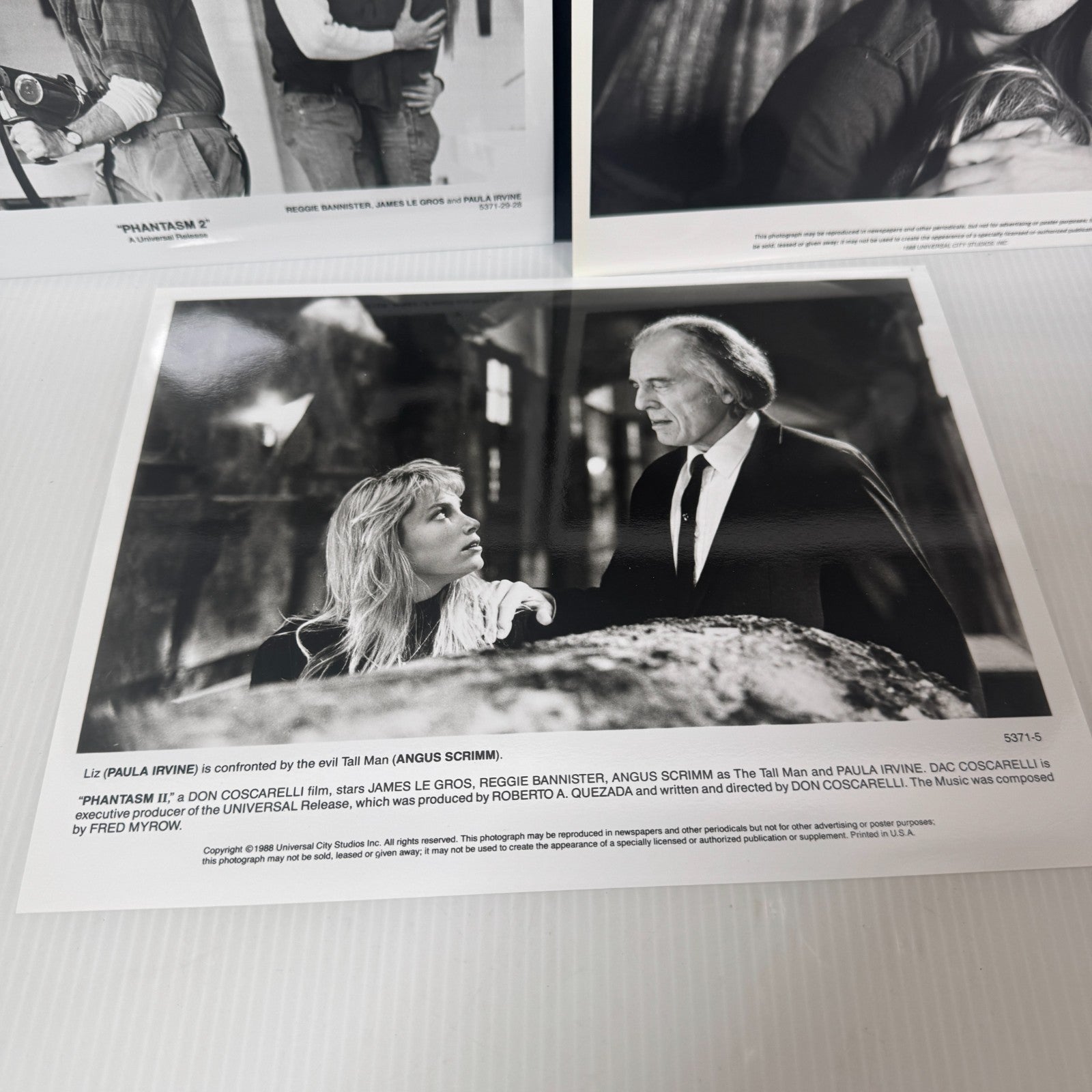 Vintage Phantasm II 8x10 Promo Movie Stills Horror 1988 A Universal Release B&W