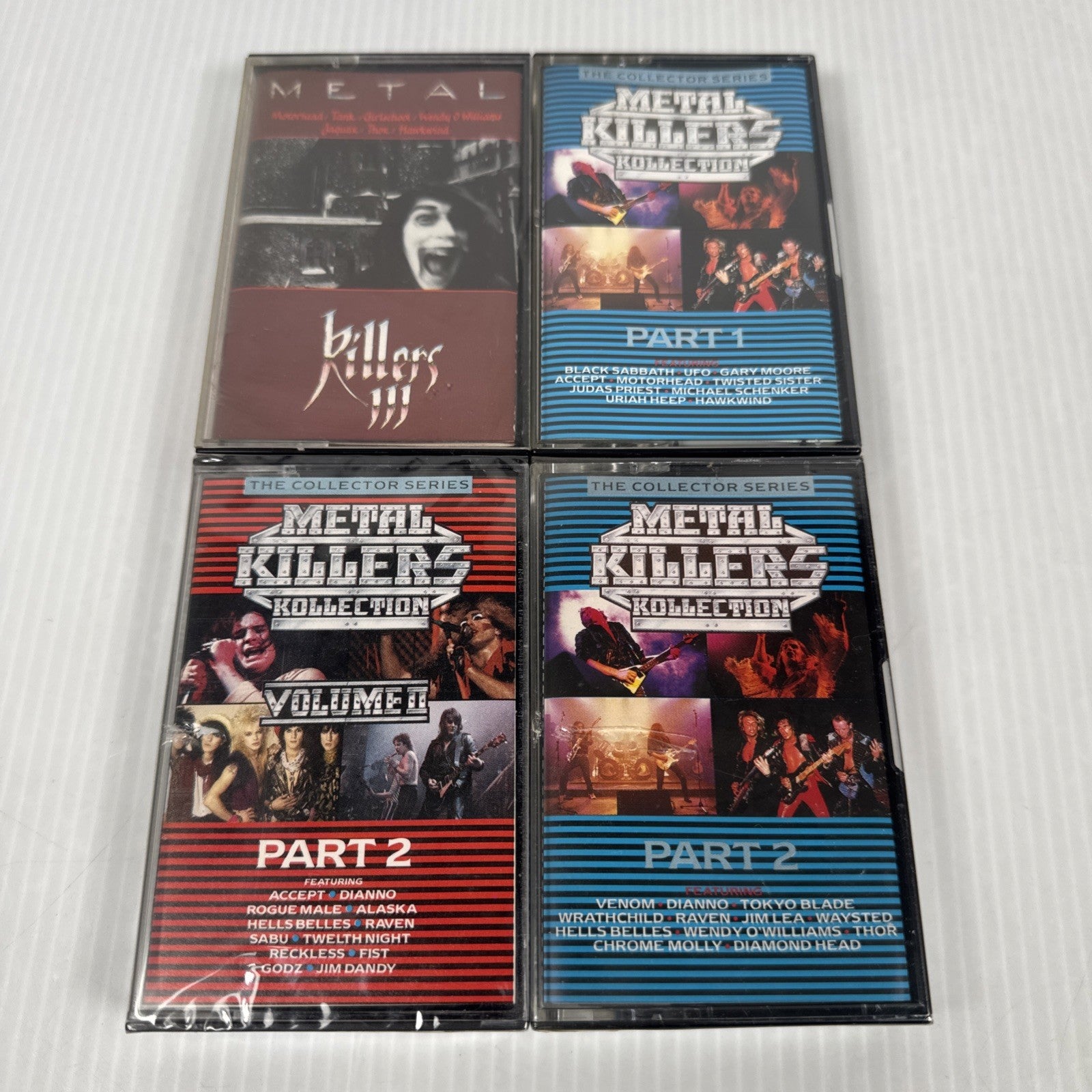 Metal Killers Kollection Cassettes Vol 1 #1 & 2, Vol 2 #2, & MK III SOME SEALED!