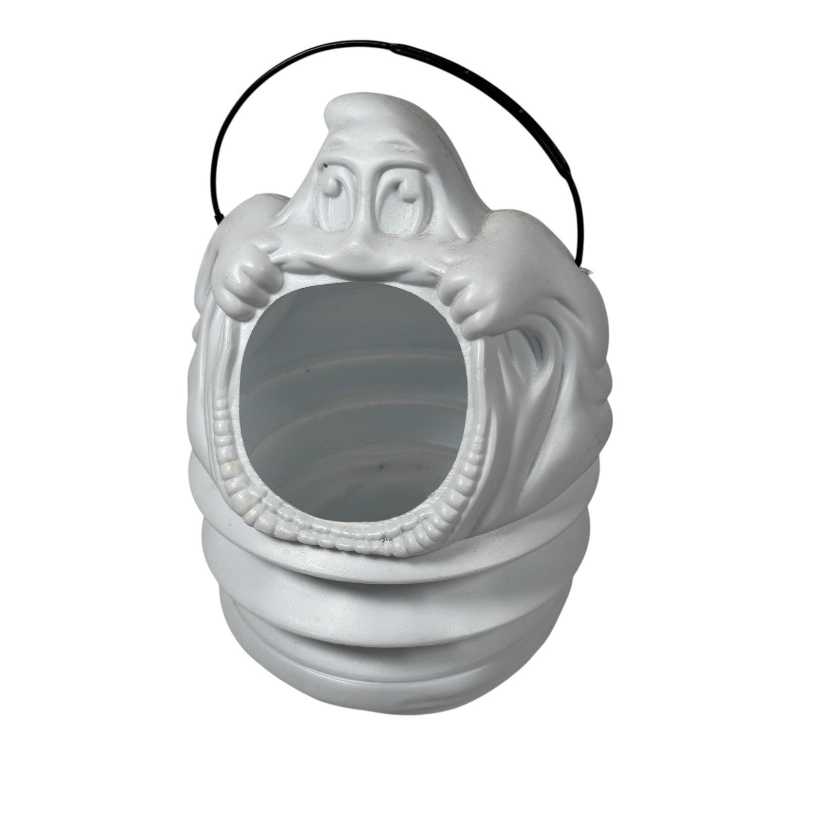 Vintage Halloween Frite N Up Pig Out Ghost Blow Mold Candy Bucket