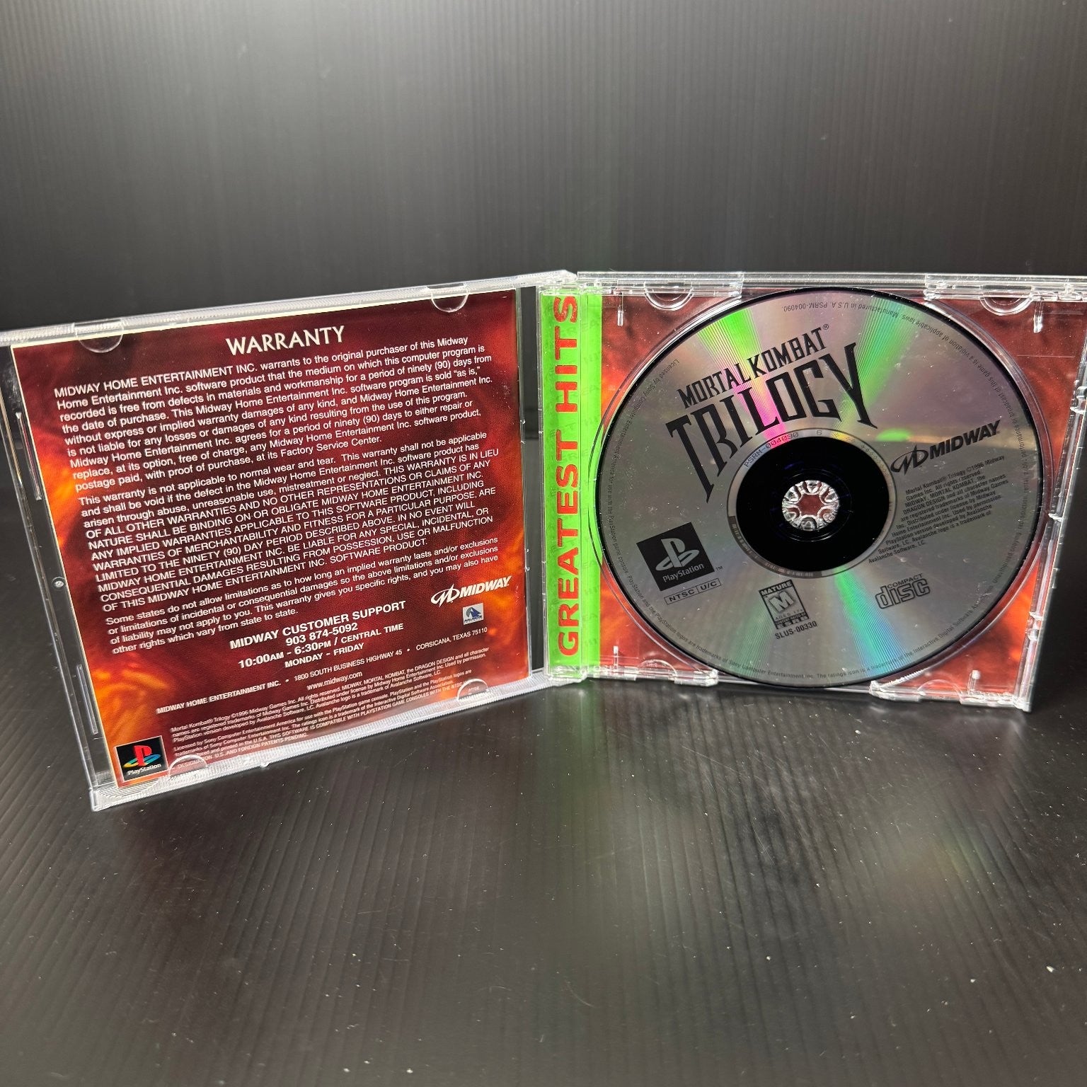 Mortal Kombat Trilogy Greatest Hits PlayStation Video Game Fighting Complete CIB