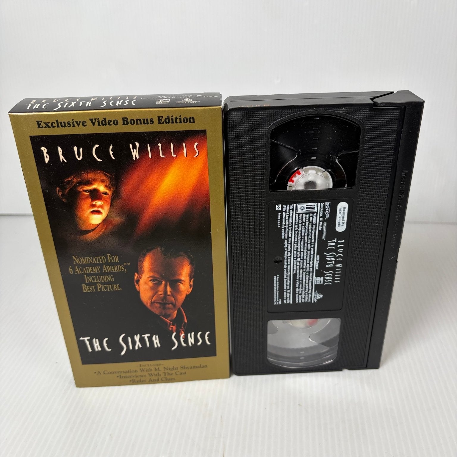 The Sixth Sense VHS 1999 Thriller Exclusive Bonus Edition Hollywood Pictures