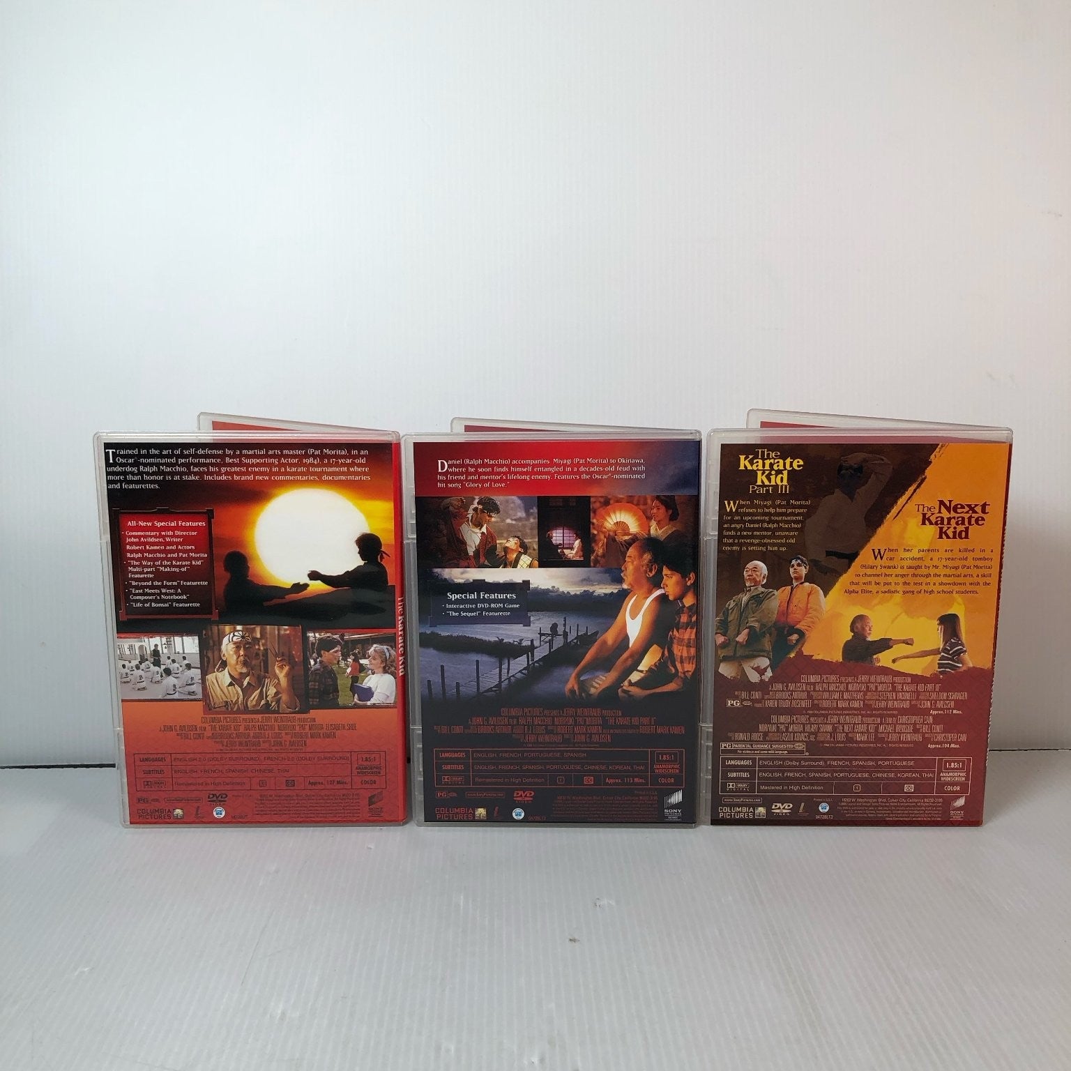 The Karate Kid Collection DVD 2004 Ralph Macchio Pat Morita Box Set