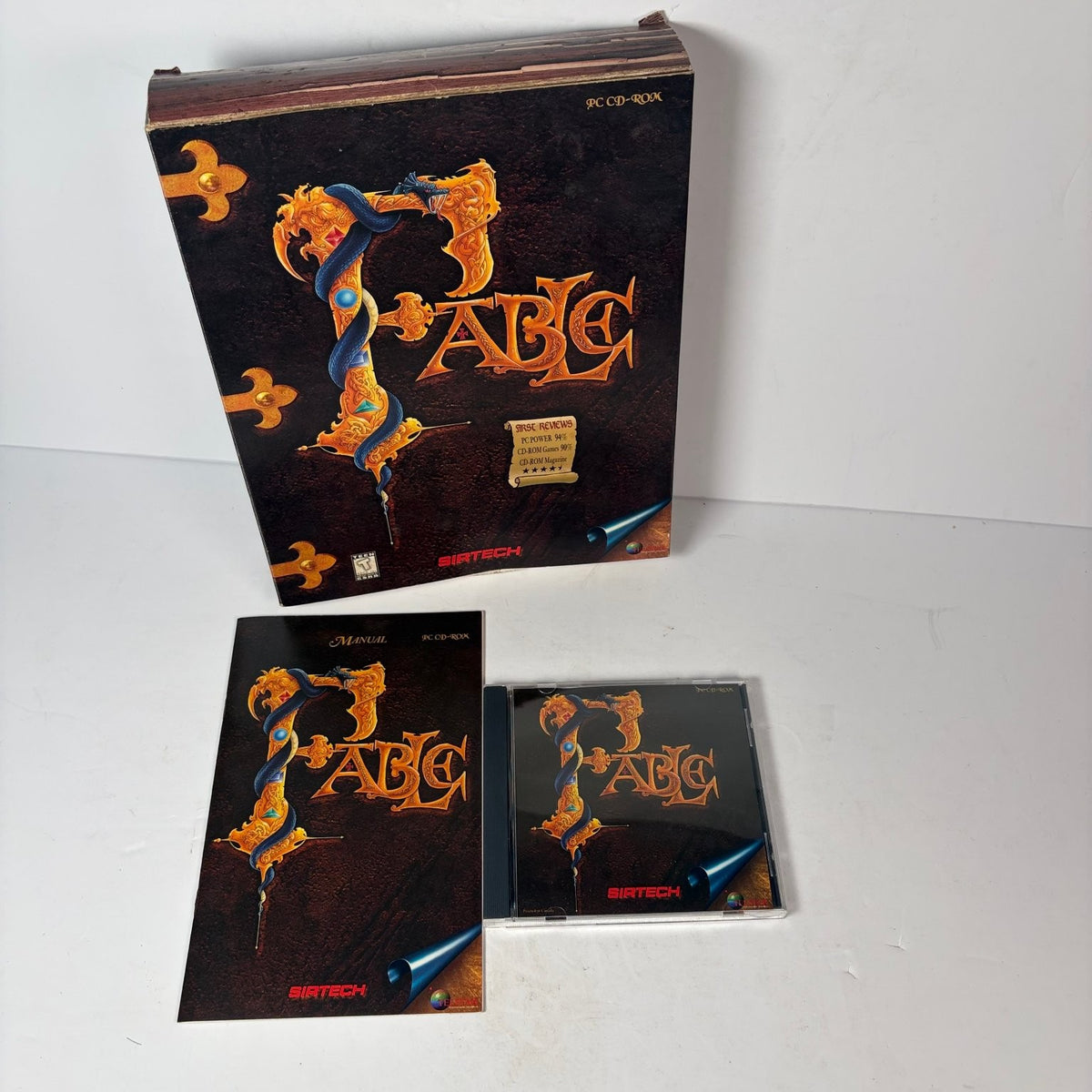 Fable PC CD-ROM Big Box Game Sir-Tech 1996 Adventure Puzzle Complete w/ Manual