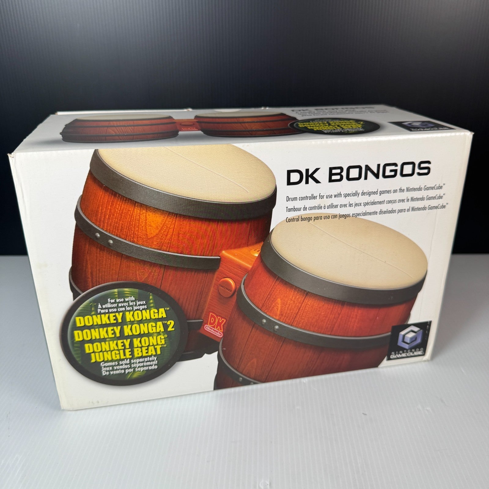 DK Bongos Drum Controller Nintendo Gamecube Genuine OEM Retail Packaging Box