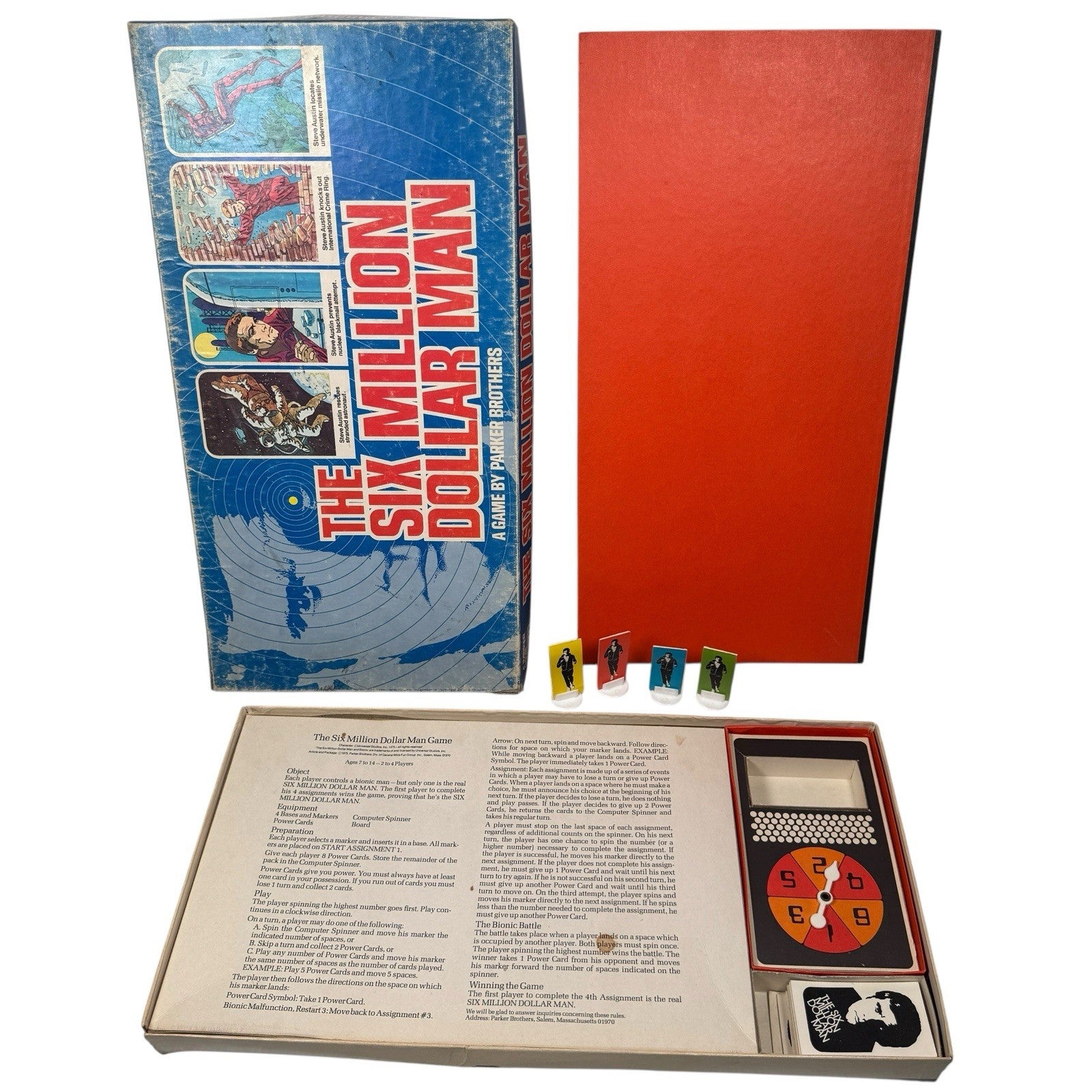Vintage The Six Million Dollar Man Board Game 1975 Complete Parker Brothers