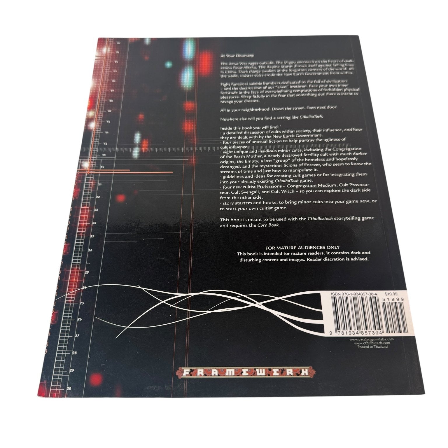 Cthulhu Tech Dark Passions RPG Supplement 2008 Catalyst Game Labs