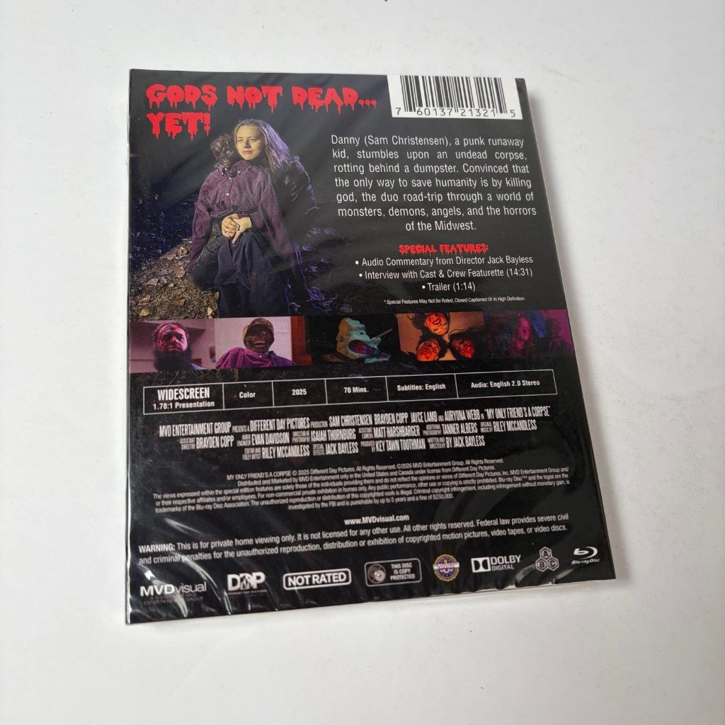 My Only Friend's a Corpse Blu-ray MVD Visual Horror 2025 Jack Bayless Indie