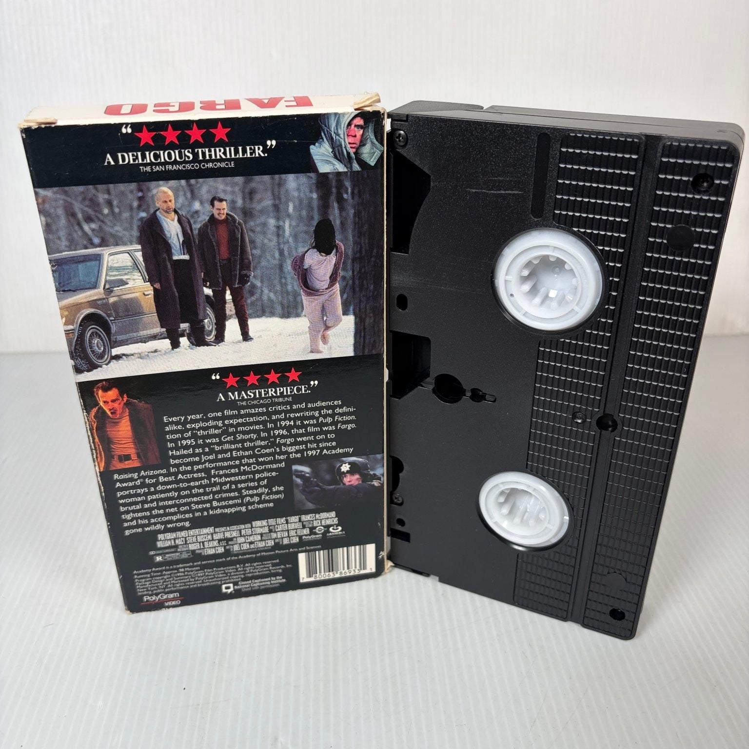 FARGO VHS 1996 Crime Thriller Joel & Ethan Coen PolyGram Video