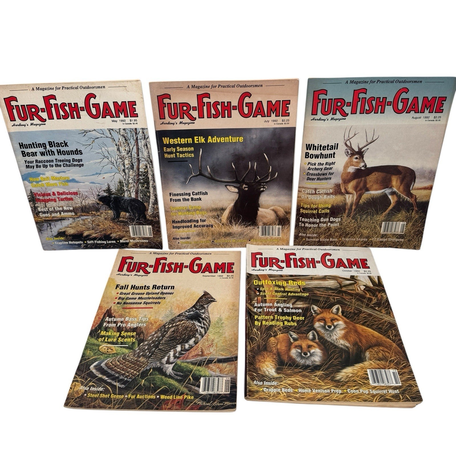 Mixed Lot Of 11 Fur Fish Game Magazines 1991-1992