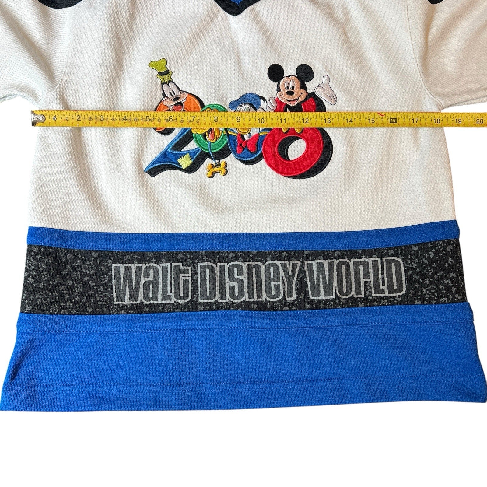Walt Disney World 2008 Hockey Jersey Mickey & Friends Design Youth XL