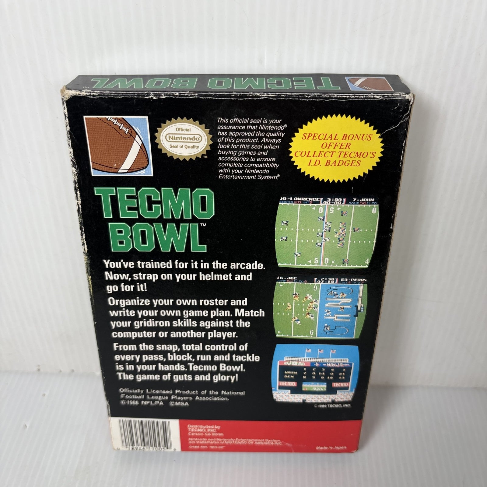 Tecmo Bowl Nintendo NES (1989) Complete CIB Authentic Tested & Working