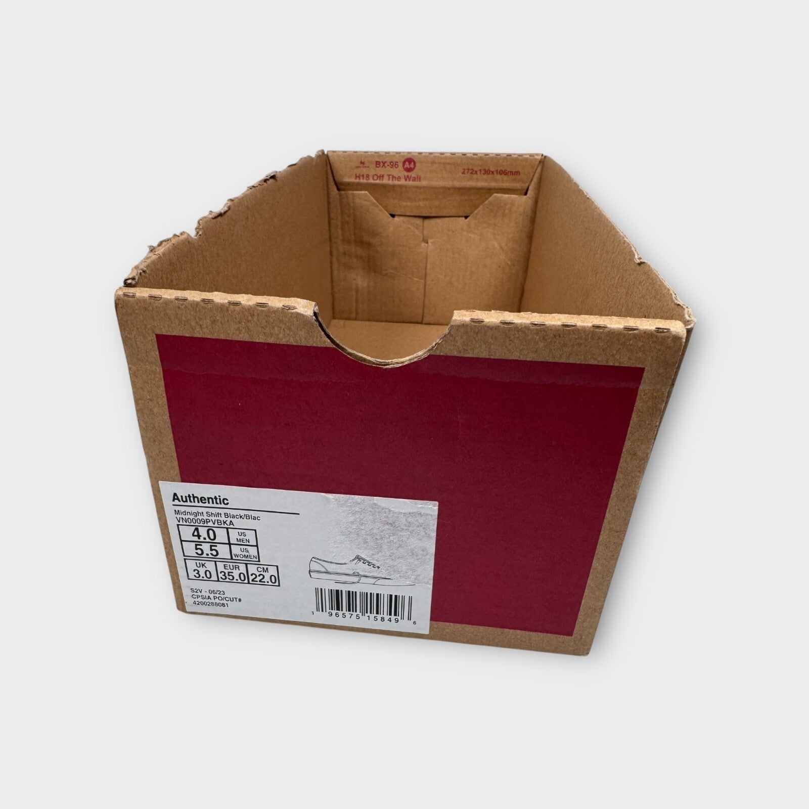 Vans Authentic Midnight Shift Black Skate Shoes Womens Size 5.5 / Mens Size 4