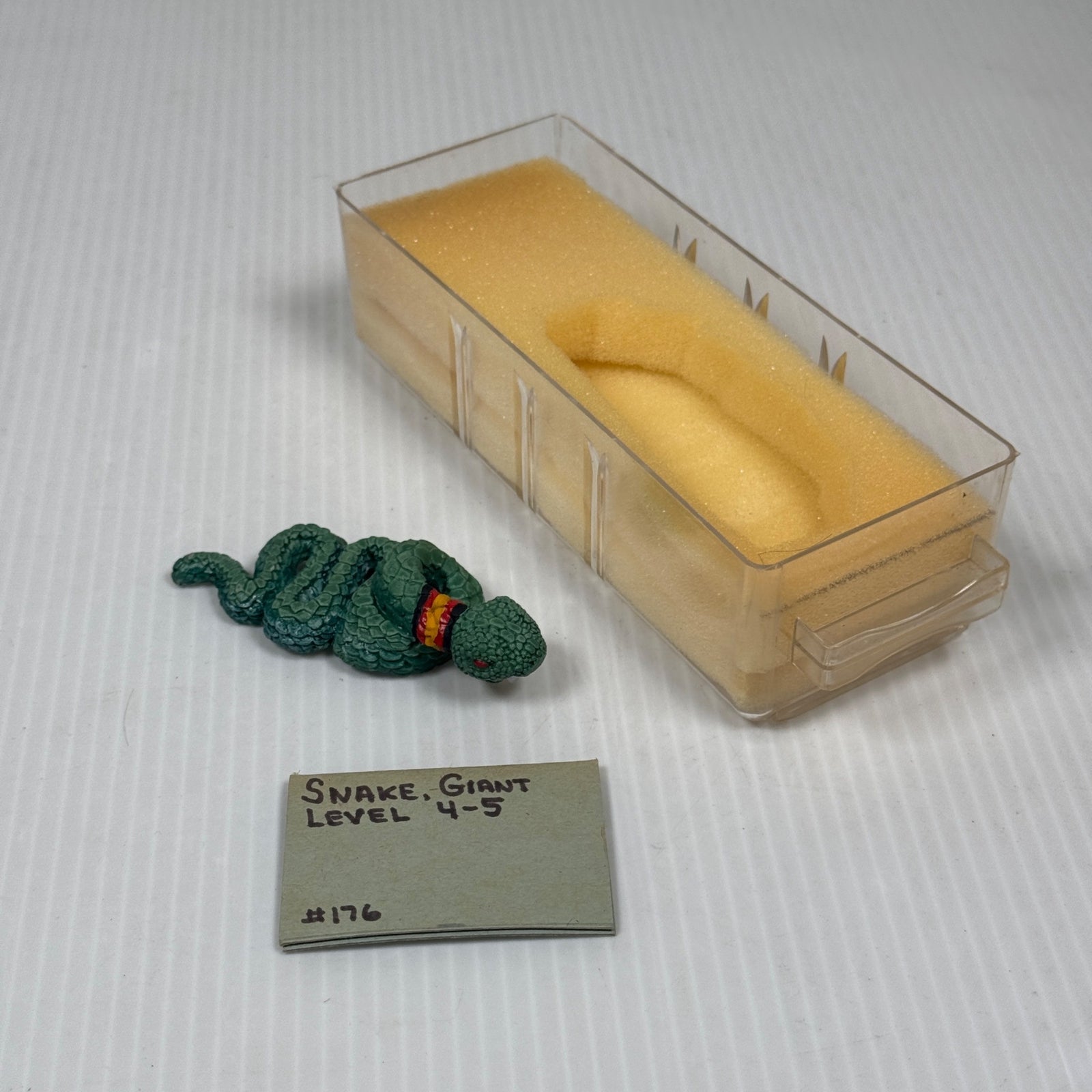 Grenadier 2010 (G) Giant Snake Lead Miniature Dungeons & Dragons Painted 1970s