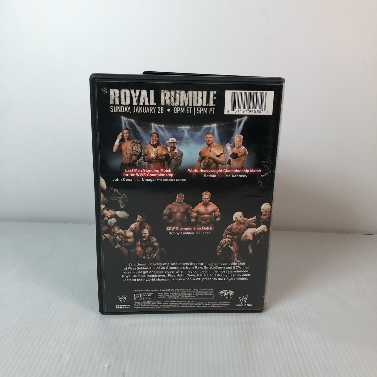 Royal Rumble 2007 DVD WWE John Cena Batista Bobby Lashley Wrestling Event