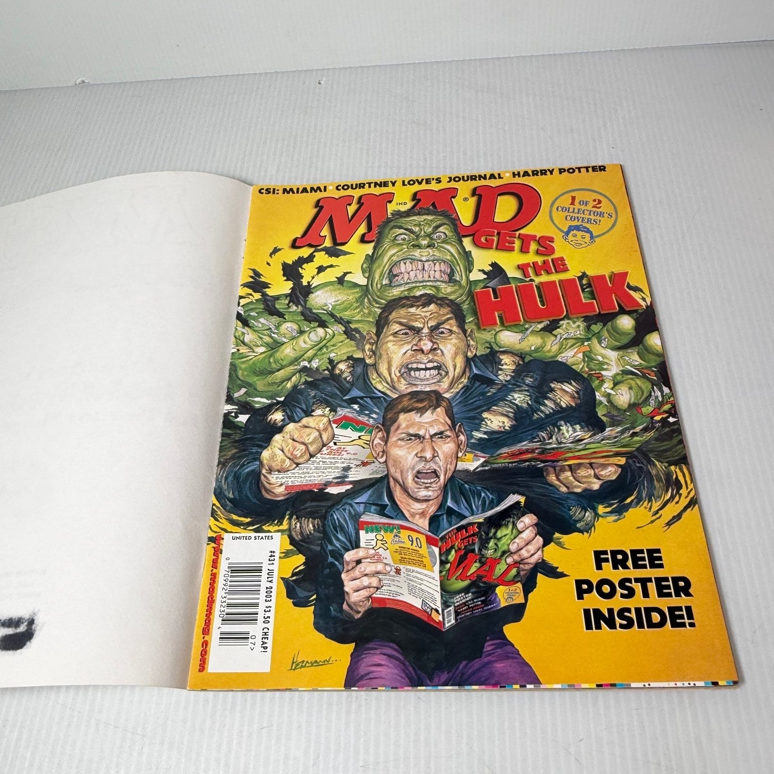 MAD Magazine #431 July 2003 The Hulk Collector's Cover with Poster Humor