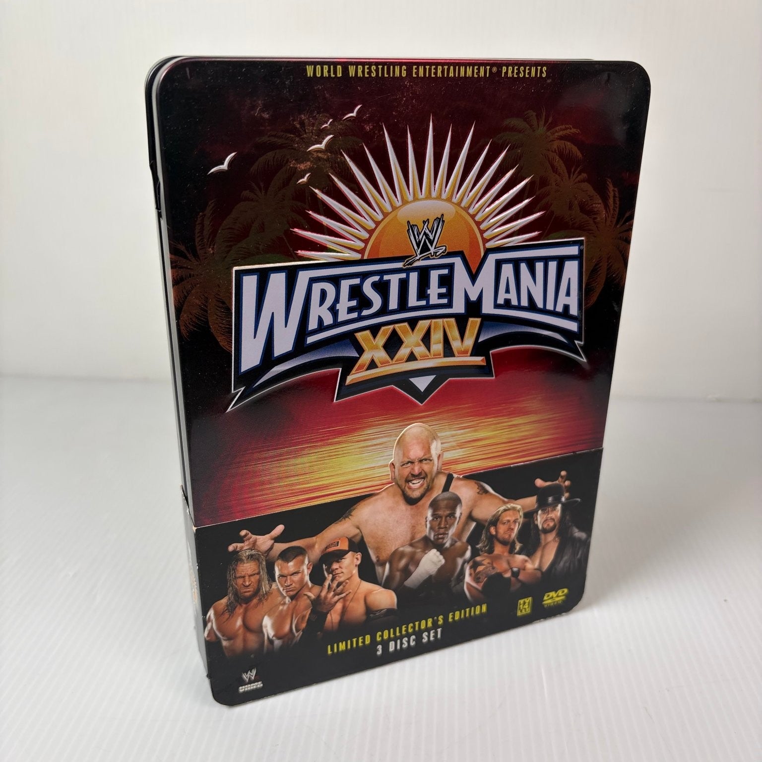 WrestleMania XXIV DVD 2008 Limited Collector's Edition 3 Disc Set Steelcase WWE