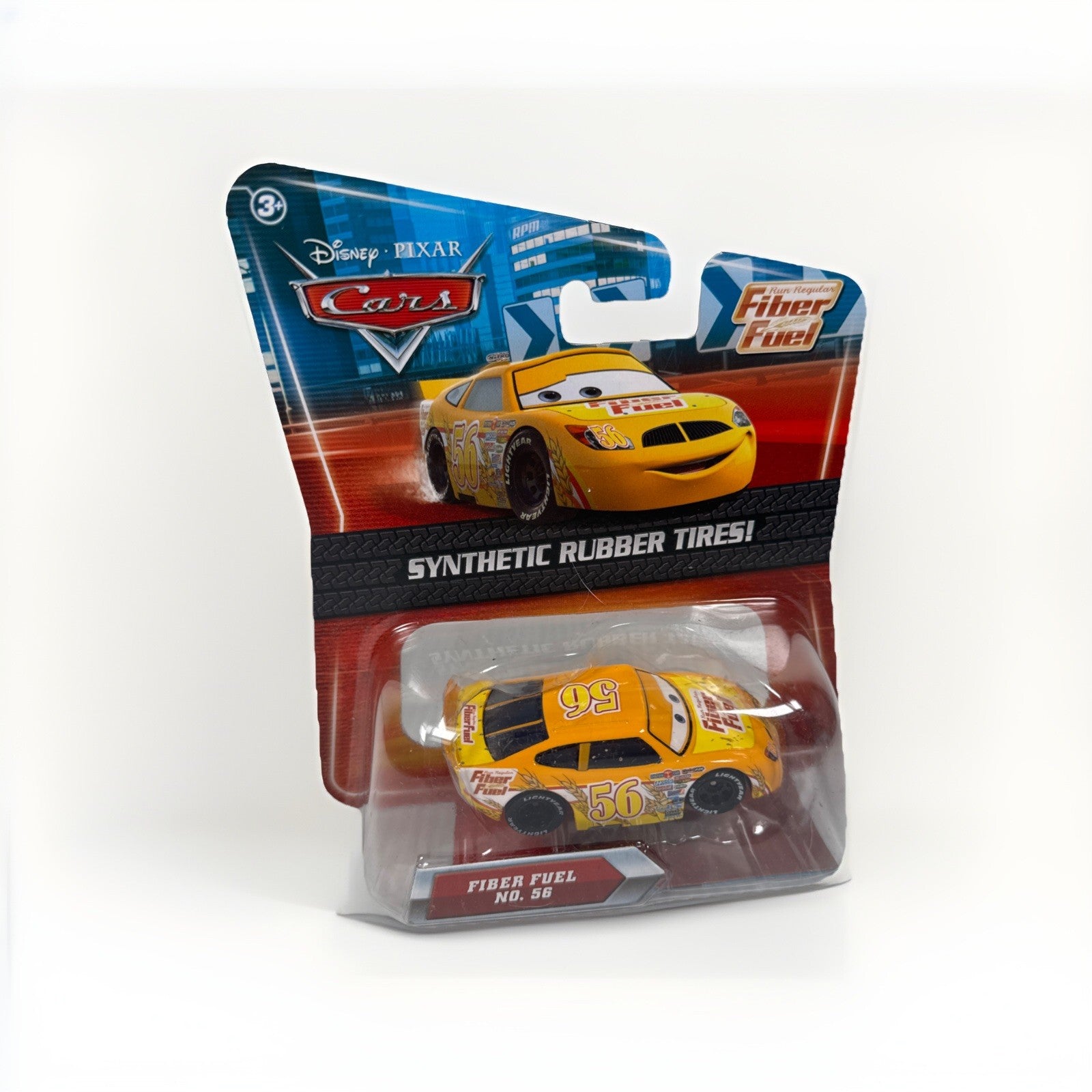 Disney Pixar Cars Movie Exclusive Synthetic Rubber Tires Fiber Fuel #56 Car