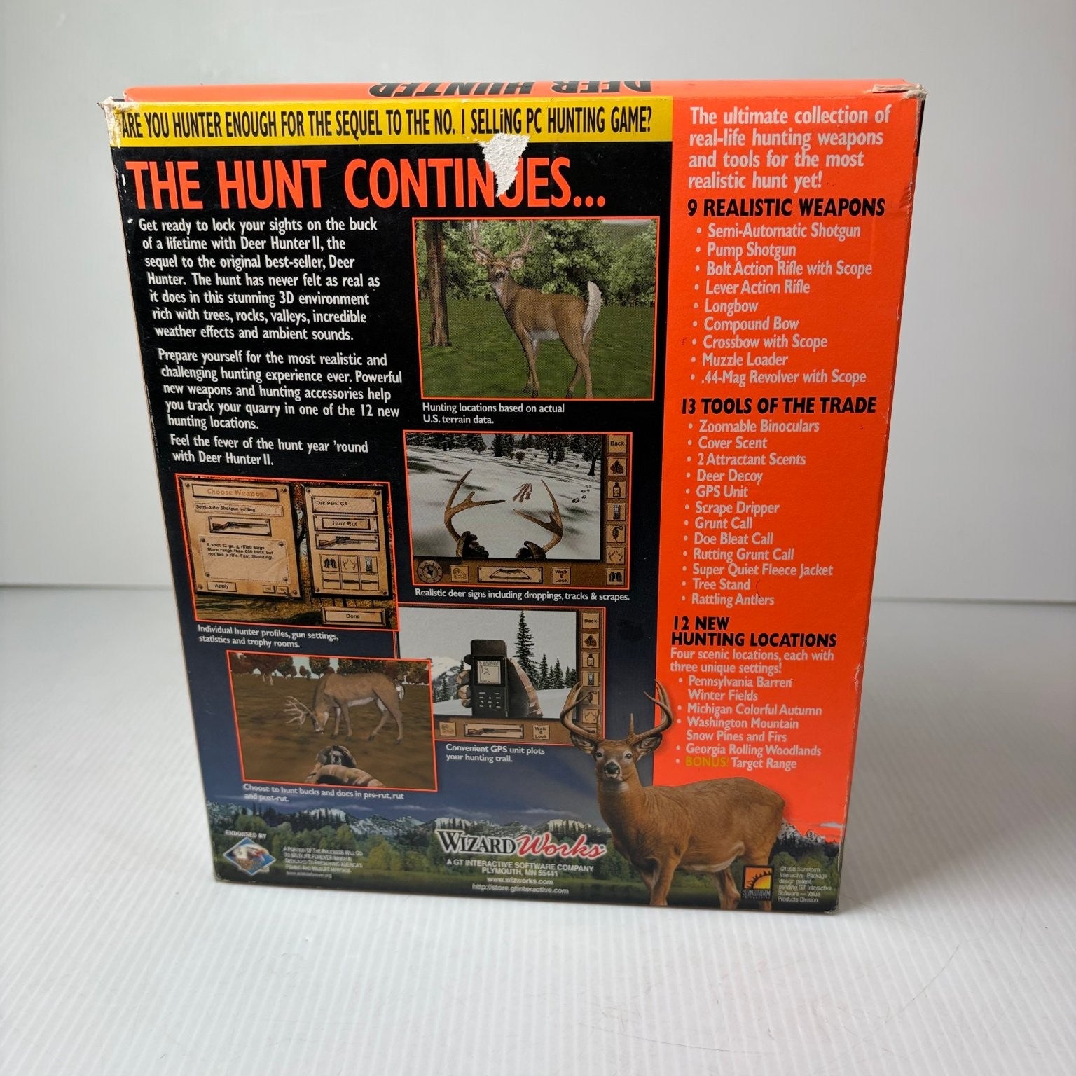 Deer Hunter II The Hunt Continues! Big Box PC CD-ROM Video Game Hunting FPS
