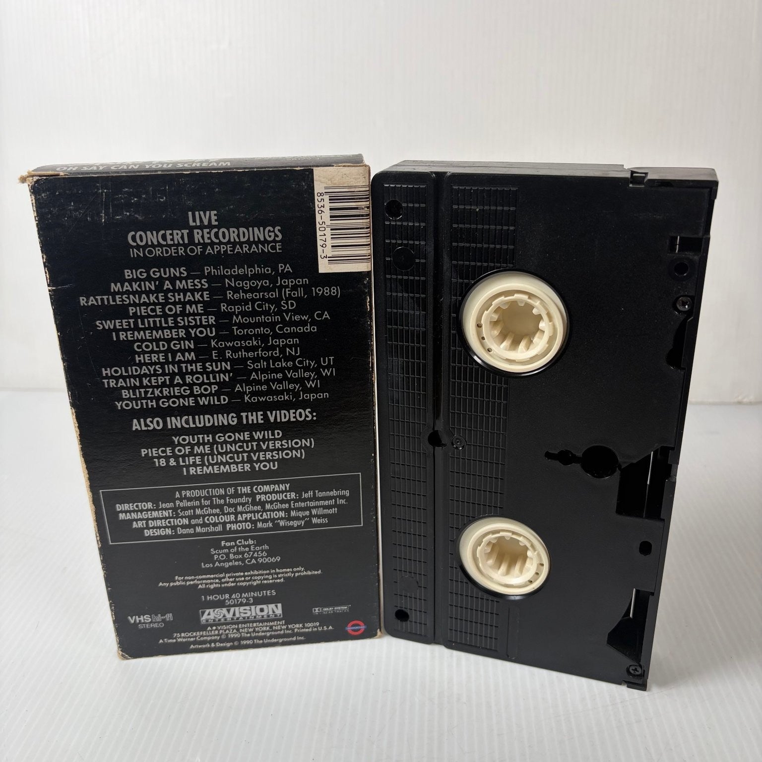 Skid Row Oh Say Can You Scream VHS 1990 Hard Rock Concert A*Vision