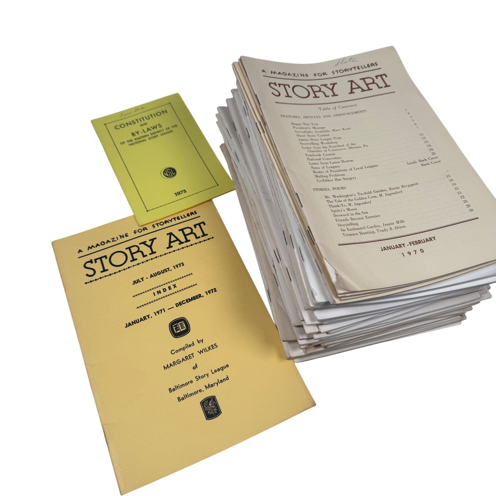 44 Story Art Magazines Lot (1970-1979) National Story League Altoona VTG Zine