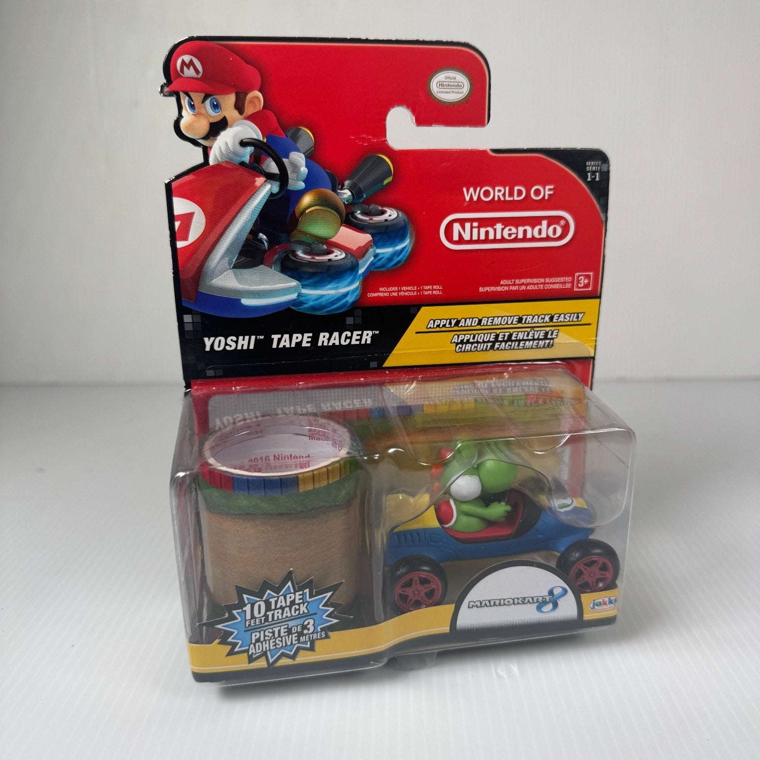 Yoshi Tape Racer Mario Kart 8 3" Figure  World of Nintendo Jakks Pacific