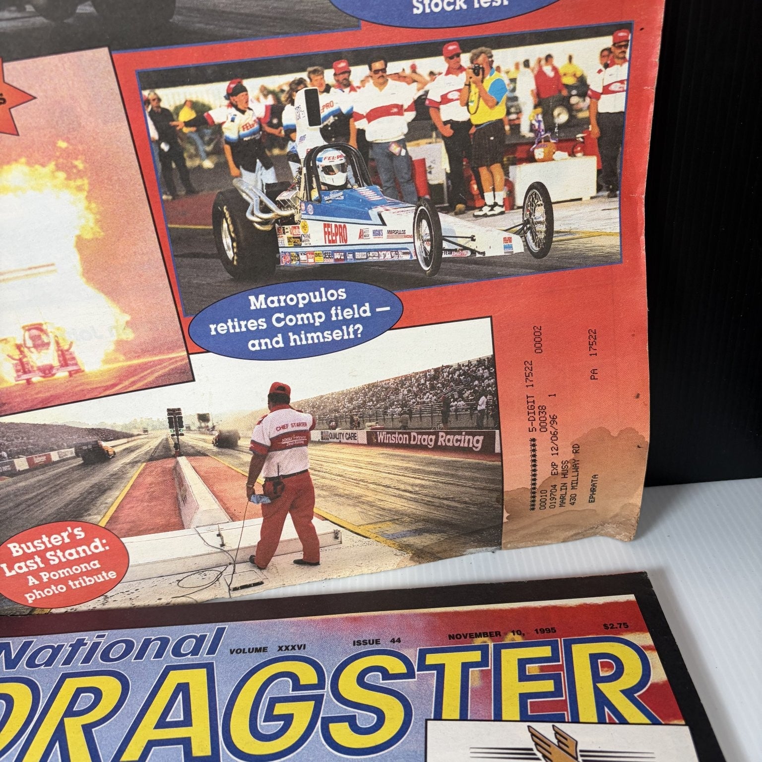 Lot of 9 National Dragster Magazine September - November 1995 NHRA Racing