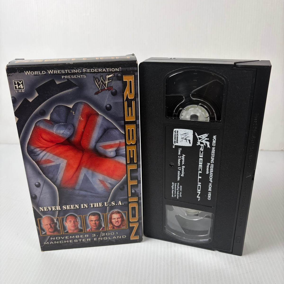 WWF Rebellion VHS 2001 Wrestling UK Exclusive WWE Home Video