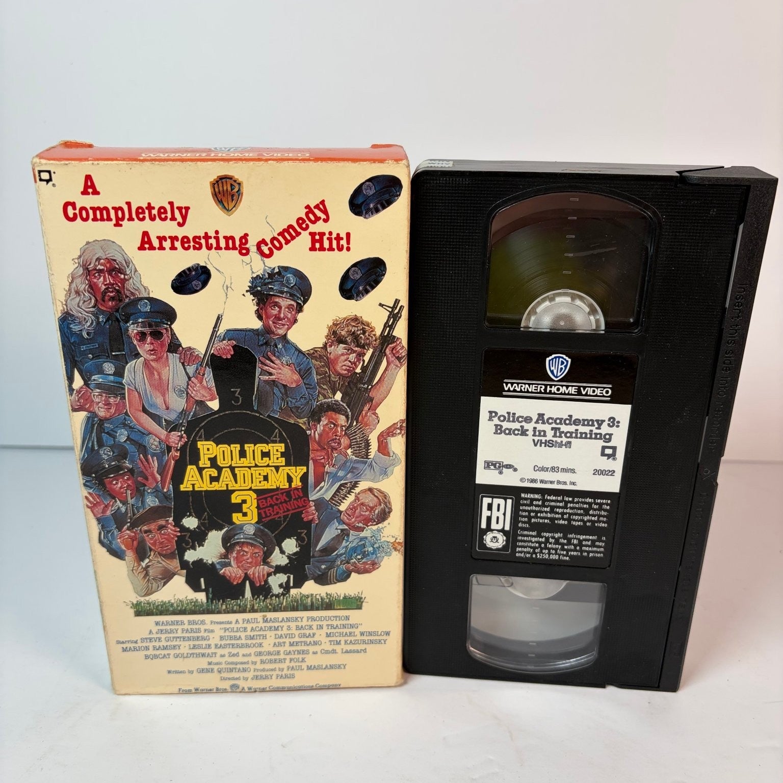 Police Academy 3 Back in Training VHS 1986 Comedy Warner Home Video Classic