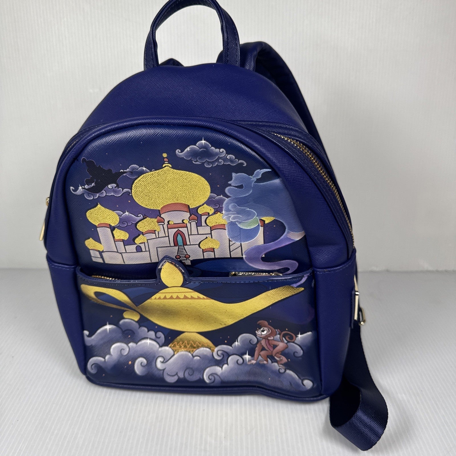 Loungefly Disney Aladdin Princess Jasmine Castle Abu Mini Backpack Genie Lamp