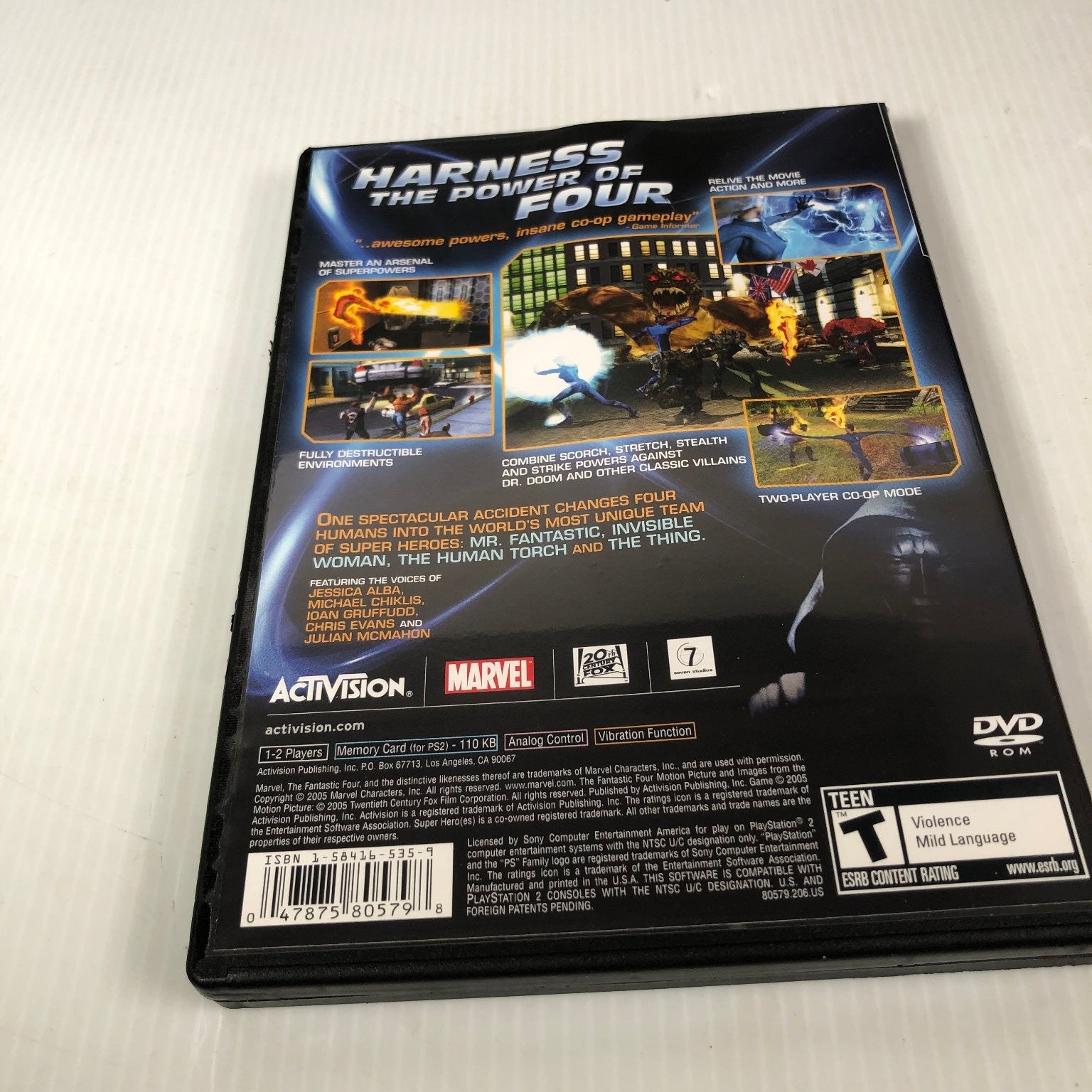 Fantastic 4 PlayStation 2 Video Game Multiplayer Co-Op Marvel Complete CIB
