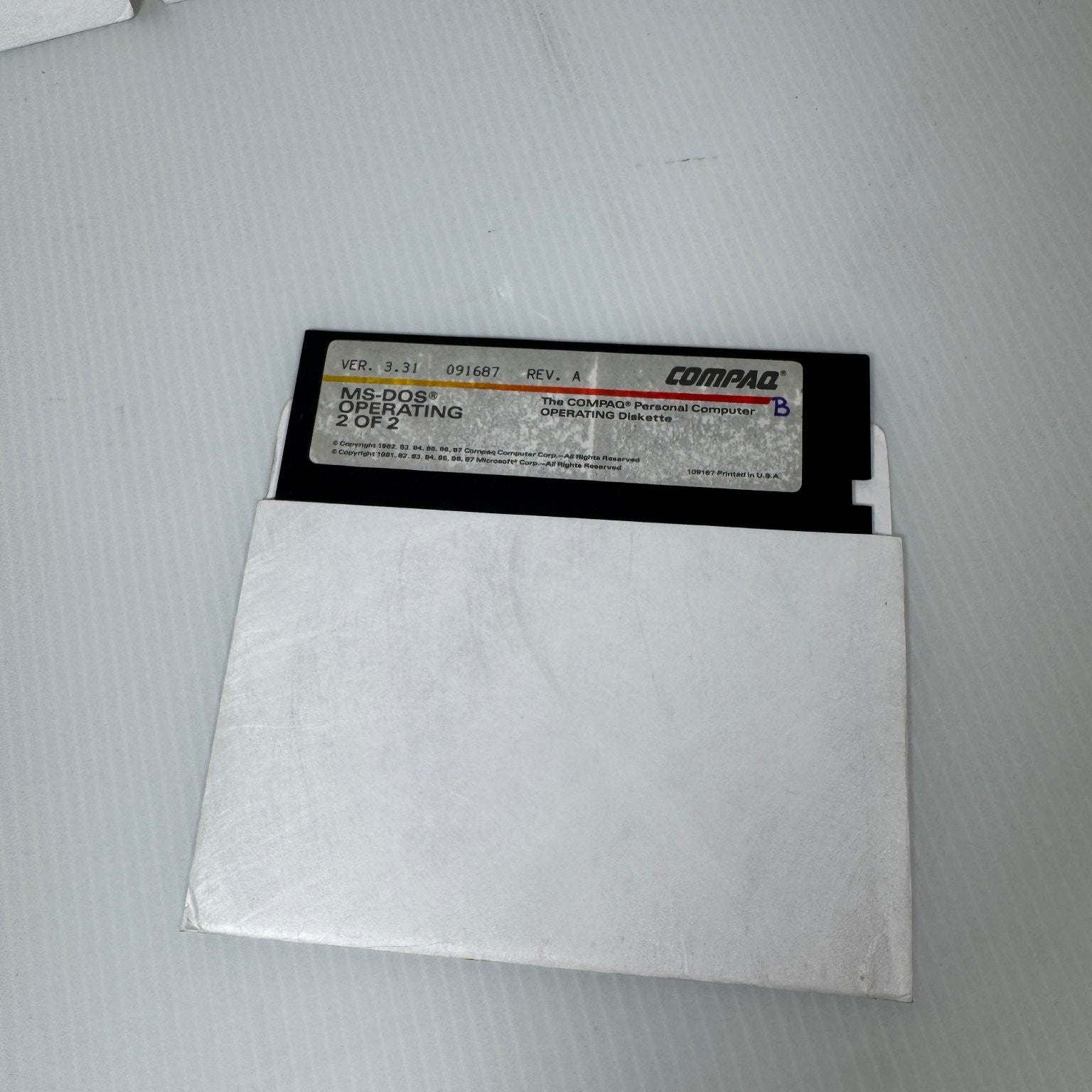 MS-DOS Operating System version 3.31 Compaq PC Video Game Software 5.25" Floppy