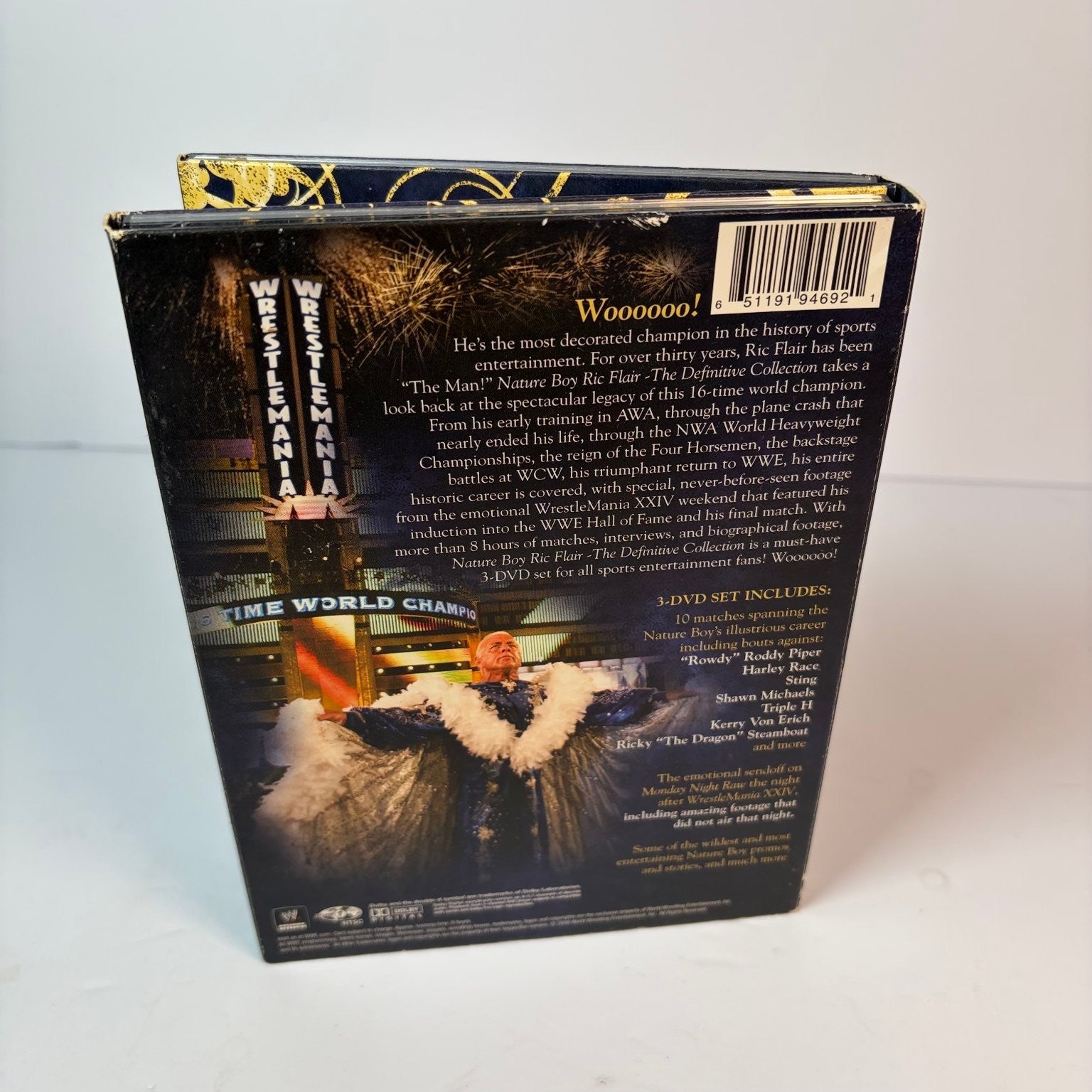 Nature Boy Ric Flair DVD 2008 Definitive Collection WWE Wrestling 3-Disc Set