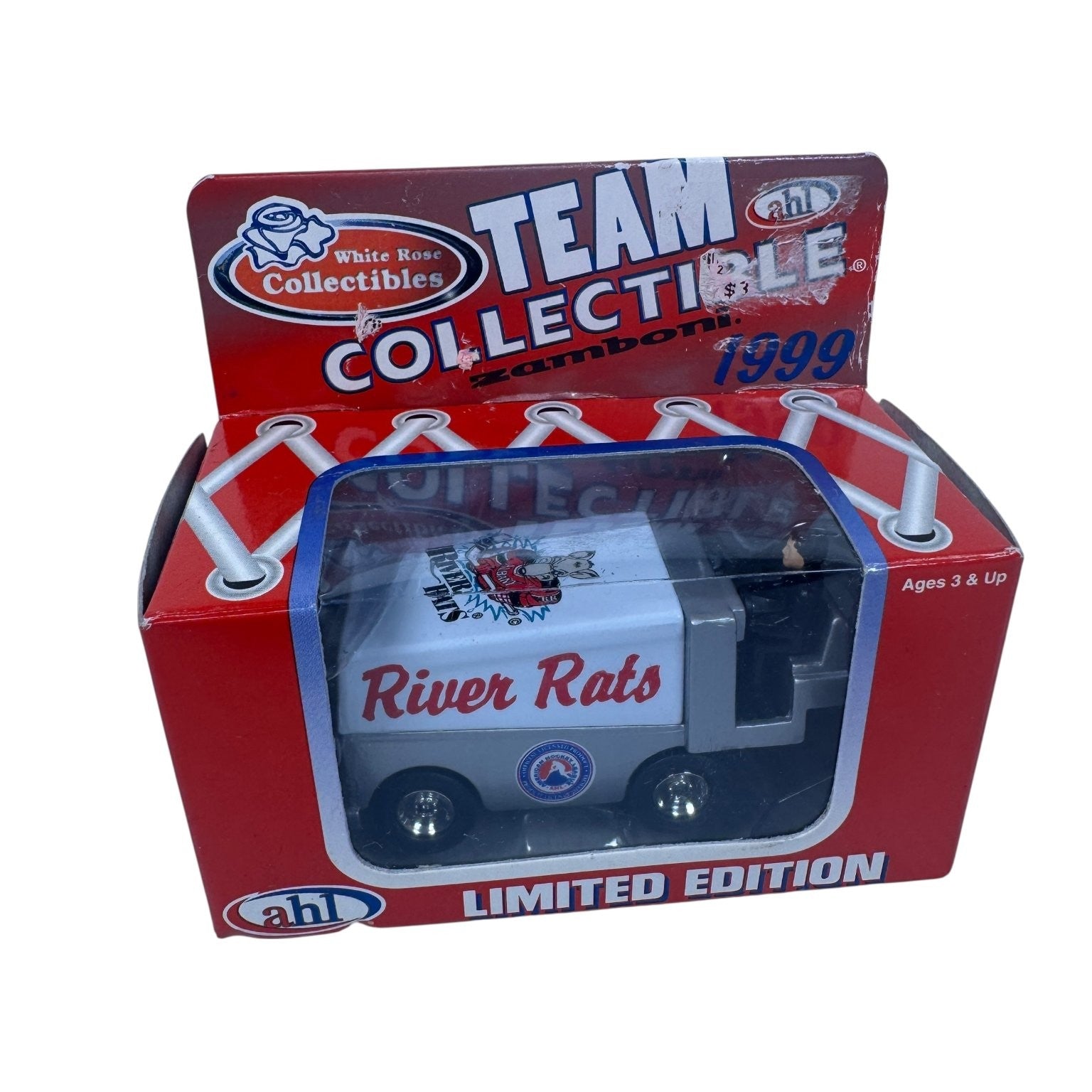 Albany River Rats AHL Zamboni 1999 Limited Ed White Rose Collectibles