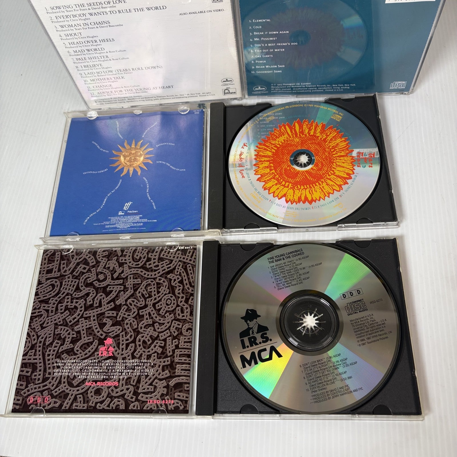 Lot of 5 CDs Tears for Fears Dead or Alive Fine Young Cannibals New Wave 80s
