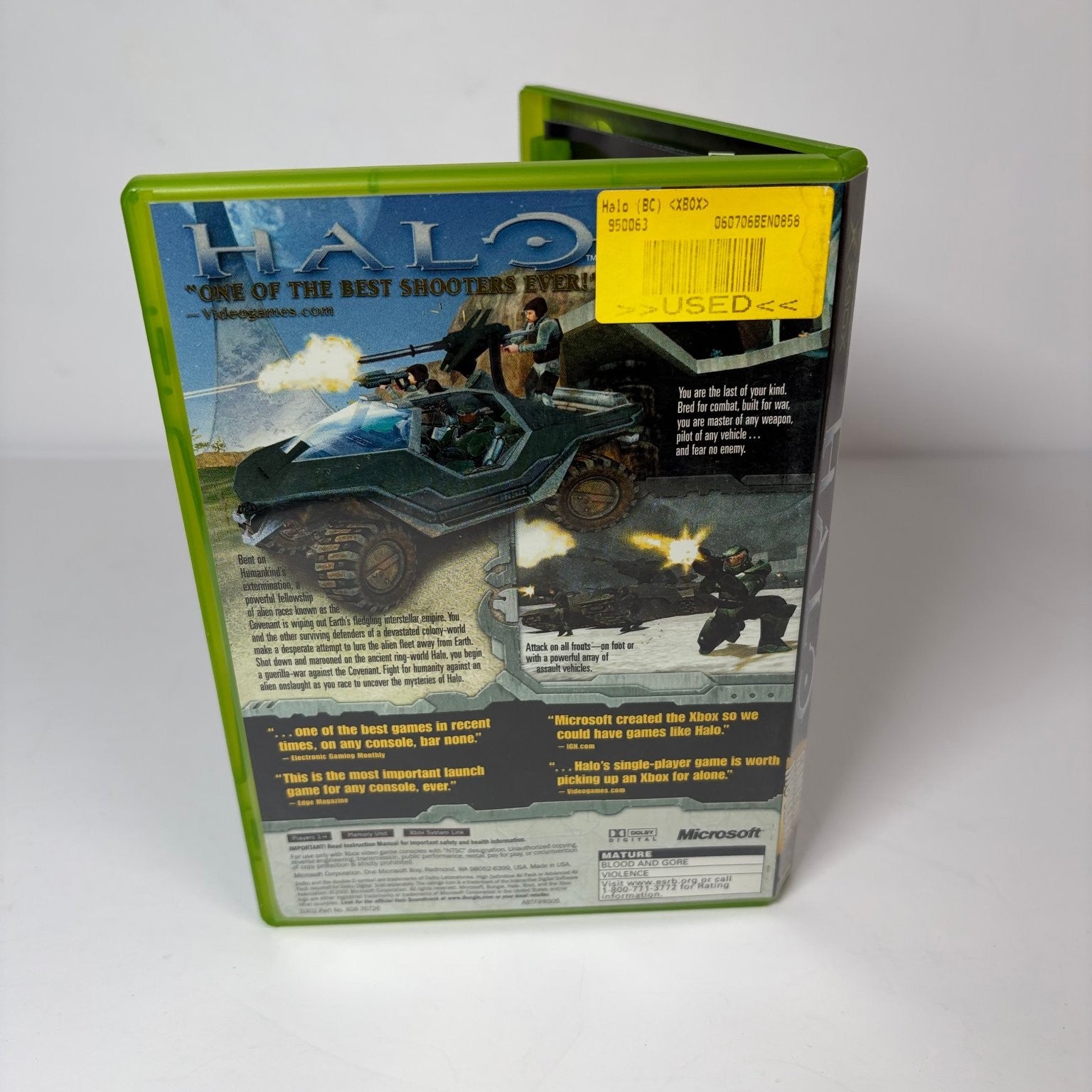 Halo Combat Evolved Xbox Original Video Game FPS Sci-Fi Multiplayer Complete CIB