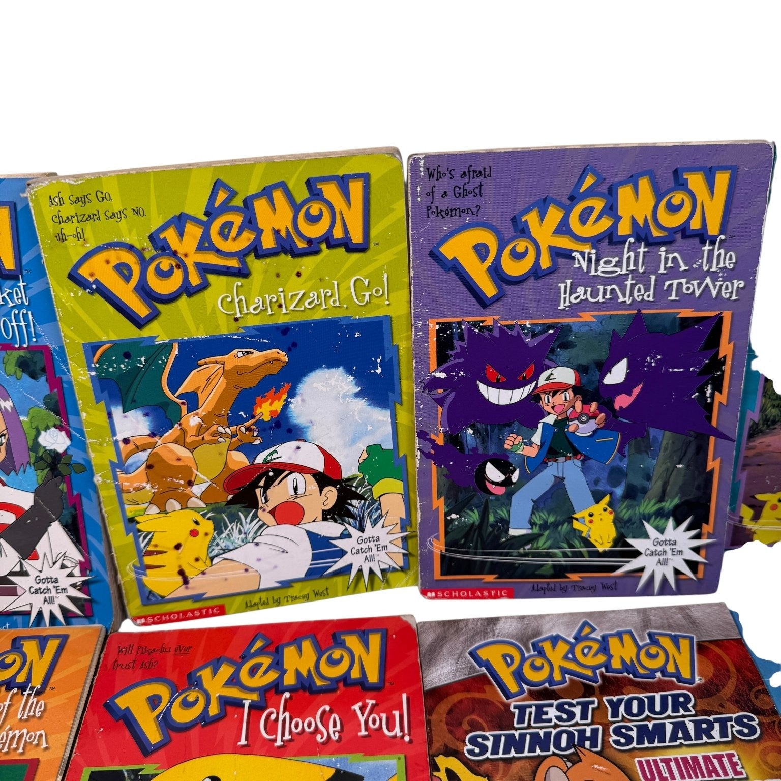 Pokemon Books Lot of 9 Y2K Scholastic Paperback Kids Fiction by Tracey West 2000