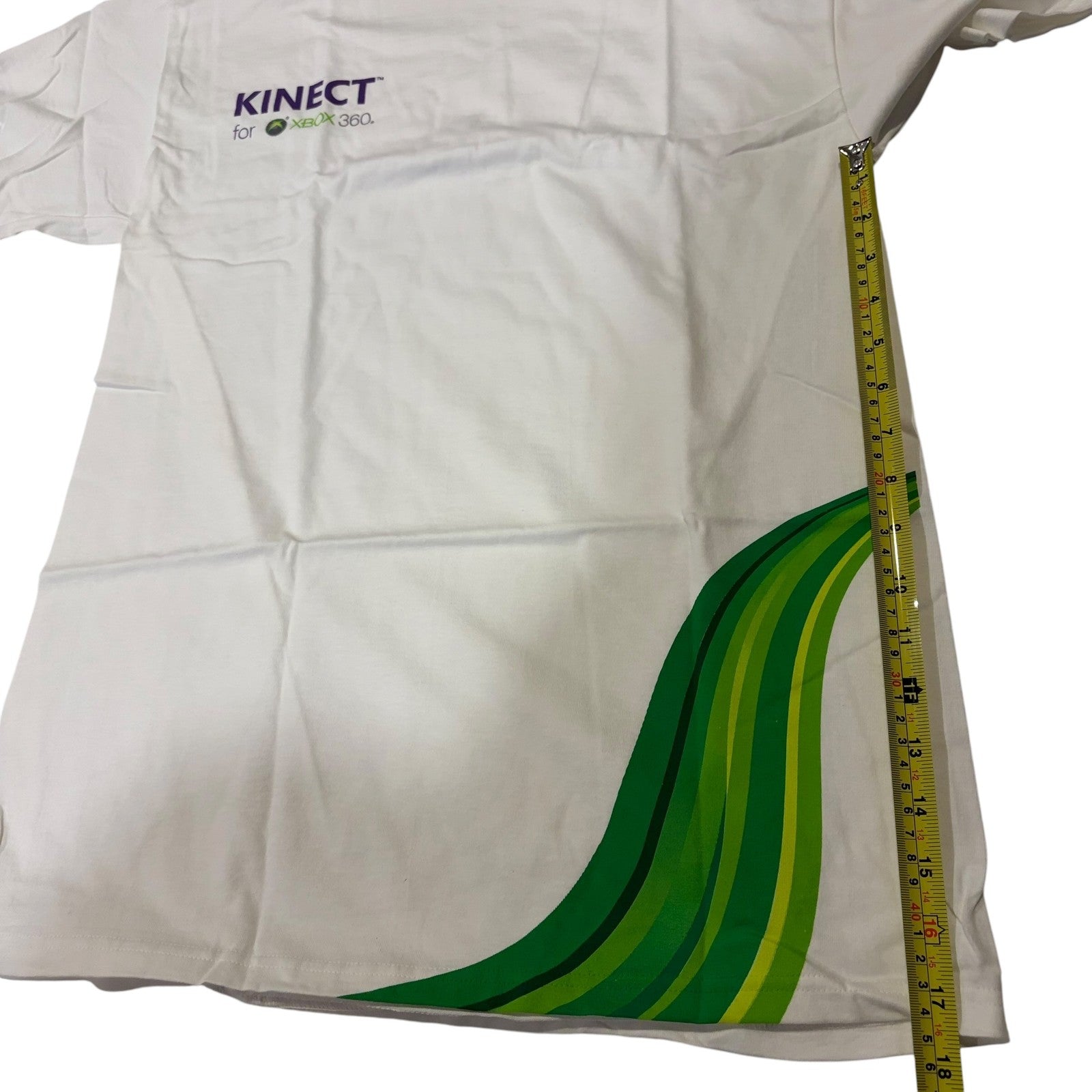 Kinect for Xbox 360 Promotional T-Shirt Adult Medium White Gaming Merch