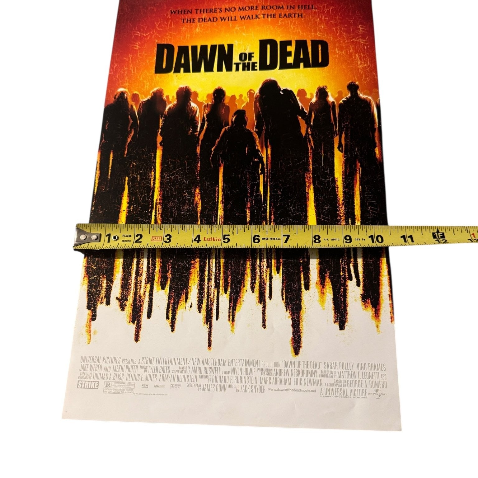 Dawn of the Dead 2004 17x11 Flier Style Movie Poster Universal Studios Horror