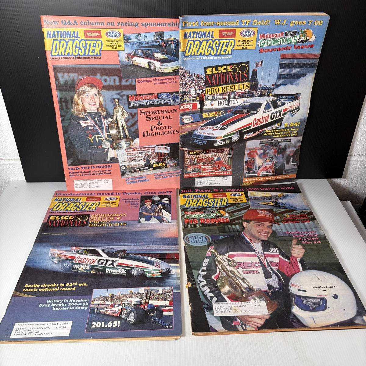 Lot of 22 National Dragster Magazine 1993 January - June NHRA Drag Racing Weekly